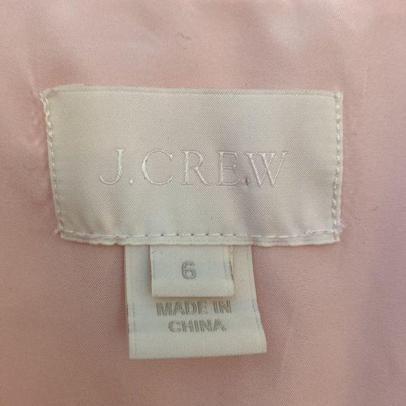 J. Crew Light Pink Misty Rose Mirabelle Crinkled Silk Chiffon Grecian Dress 6 - Picture 10 of 10